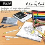 BRUSTRO DIY Colouring Book for Adults | 9x9 inches, 160 GSM, 25 Perforated Sheets | Ideal for Fineliners, Colour Pencils, Brush Pens, Markers. - Image 5