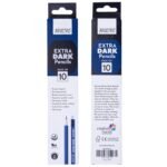 BRUSTRO Extra Dark Pencils |Black, Pack of 10 pcs