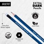 BRUSTRO Extra Dark Pencils |Black, Pack of 10 pcs - Image 3