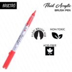BRUSTRO Fluid Acrylic Brush Pen | Set of 14 Basic Shades - Image 3