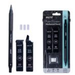 Brustro Kuro Precision Mechanical Pencil | Tip Size - 0.3mm With 20 - HB and 20 - 2B leads , 3 Eraser Refills