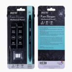 Brustro Kuro Precision Mechanical Pencil | Tip Size - 0.3mm With 20 - HB and 20 - 2B leads , 3 Eraser Refills - Image 4