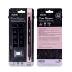 Brustro Kuro Precision Mechanical Pencil | Tip Size - 0.9mm With 20 - HB and 20 - 2B leads , 3 Eraser Refills