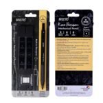 Brustro Kuro Precision Mechanical Pencil |Tip Size- 2mm With 6- HB and 6- 2B Leads , Built-in-Sharpener, 3 Eraser Refill