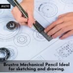 BRUSTRO Mechanical Pencil Set | HB-20 leads, 2B-20 leads, Spare eraser- 8 units|Tip size- 0.5 mm - Image 5