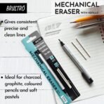 BRUSTRO Mechanical Precision Retractable Eraser | 2.3mm - Ultra-Fine Tip | Refillable - Image 2