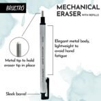 BRUSTRO Mechanical Precision Retractable Eraser | 2.3mm - Ultra-Fine Tip | Refillable - Image 3