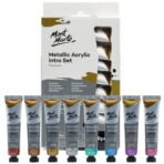 Metallic Acrylic Paint Intro Set Premium 8pc x 18ml