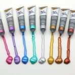 Metallic Acrylic Paint Intro Set Premium 8pc x 18ml - Image 2