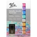 Metallic Acrylic Paint Set Premium 8pc x 36ml (1.2 US fl.oz)