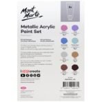 Metallic Acrylic Paint Set Premium 8pc x 36ml (1.2 US fl.oz) - Image 3