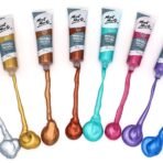 Metallic Acrylic Paint Set Premium 8pc x 36ml (1.2 US fl.oz) - Image 2