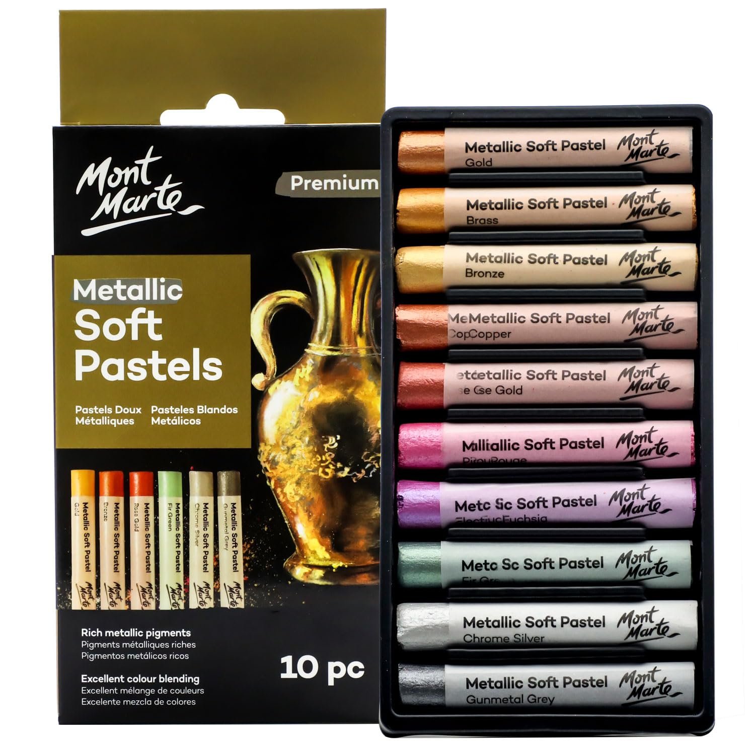 Metallic Soft Pastels 10pc (F1) Metallic Soft Pastels Premium 10pc - Image 1