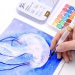 Metallic Watercolour Cake Set in Tin Premium 21pc - Image 4