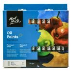 Mont Marte Oil Paints for Painting - 24 Pieces in 12 ml Tubes, Multicolor