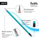 Brustro Pastelix HB Pencils|Pack of 30 (5 Colours x 6 Pencils), 2.2mm Lead With Latex free Rubber,Pre-Sharpened - Image 3
