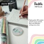 Brustro Pastelix HB Pencils|Pack of 30 (5 Colours x 6 Pencils), 2.2mm Lead With Latex free Rubber,Pre-Sharpened - Image 4