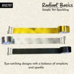 Brustro Radiant Basics Washi Tape – Simple Yet Sparkling (Set of 3) - Image 5