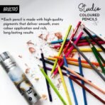 Brustro Studio Colour Pencil Set 24 in a Metal Tube| 3mm Lead,Pre-Sharpened - Image 3