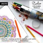 Brustro Studio Colour Pencil Set 24 in a Metal Tube| 3mm Lead,Pre-Sharpened - Image 5