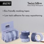 BRUSTRO Timeless Patterns Washi Tapes | Set of 5 | 15 mm x 5 mtrs | Low Tack Adhesive - Image 3