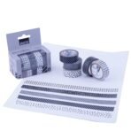 BRUSTRO Timeless Patterns Washi Tapes | Set of 5 | 15 mm x 5 mtrs | Low Tack Adhesive - Image 5