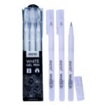 BRUSTRO White Gel Pen | Tip size -1 mm| Pack of 3