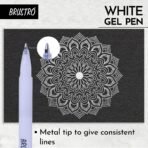 BRUSTRO White Gel Pen | Tip size -1 mm| Pack of 3 - Image 2