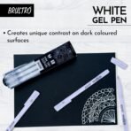 BRUSTRO White Gel Pen | Tip size -1 mm| Pack of 3 - Image 3