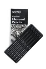 Brustro Woodless Charcoal Pencil Set of 6 (3 Soft, 2 Medium, 1 Hard) - Image 2