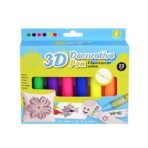 KeepSmiling 3D Decorative Pens Fluorescent colours 6pcs 25ml