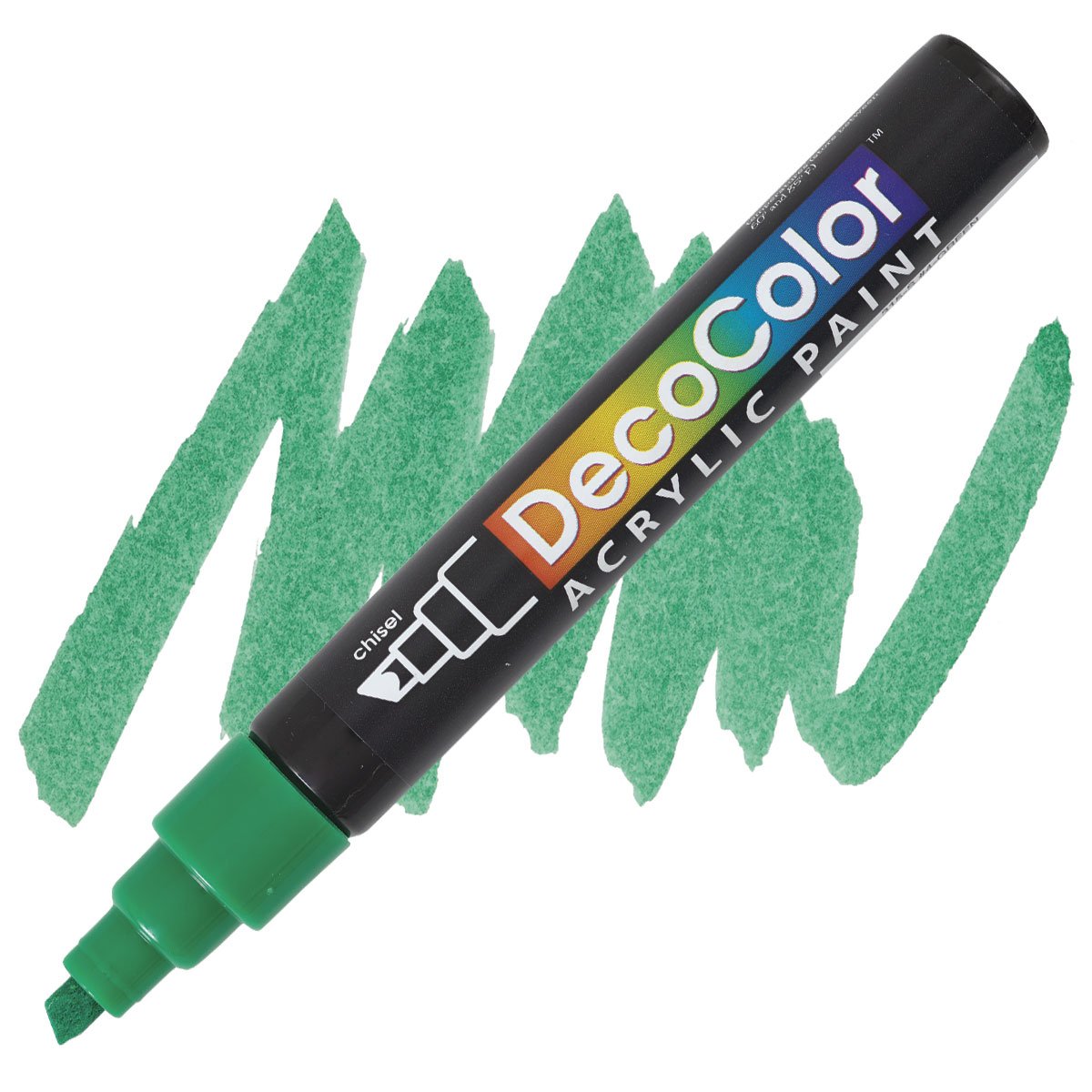 07 Marvy Decocolor Acrylic Paint Marker Chisel Tip (315) Green - Image 1
