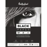 Scholar 180 Gsm Black Paper, A3 - Loose Sheets (BLS3)