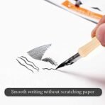 Keep Smiling Calligraphy Nib Set – 8 Pieces, 7 Nibs, Lacquered Wooden Handle - Image 3