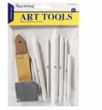 Keepsmiling Paper Stump Set of 8 with Sand Paper & Art Eraser