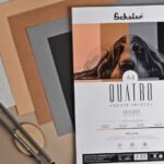 Scholar Quatro Loose Sheets (4 in 1 Toned Sheets with Kraft, Black, Beige & Grey Paper) (QTL4)