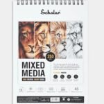 Scholar 250 Gsm Mixed Media Paper Pad, A5 - Cold Pressed (15 Sheets) (MMW2)
