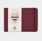 Scholar 300 Gsm Watercolour Sketchbook, A6 (28 Sheets) - Burgundy, (WJ1)