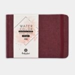Scholar 300 Gsm Watercolour Sketchbook, A6 (28 Sheets) - Burgundy, (WJ1)