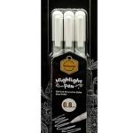 Keep Smiling White Highlight Gel Pen 0.8 mm (Set of 3)