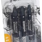 Keep Smiling Water Soluble Graphite Sticks (Set of 3), 2B, 4B, 6B