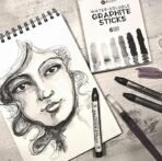 Keep Smiling Water Soluble Graphite Sticks (Set of 3), 2B, 4B, 6B - Image 2