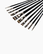 Camel  Artist Long Handle Brushes Assorted pack of 10 brushes, Round - Series70, Flat - Series71 & Filbert - Series 72 - Image 2