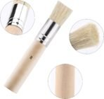 KeepSmiling Wooden Stencil Brush Pure Natural Bristle, no.8, (single brush)