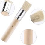 KeepSmiling Wooden Stencil Brush Pure Natural Bristle, no.8, (single brush)