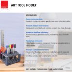 Isomars Creative Art Tools Holder, Grey - Image 3