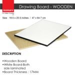 Isomars Drawing Board Both Side Laminated White  - A2 (18.5 x 25.5 Inch) Size