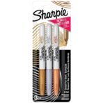 Sharpie Metallic Permanent Markers, Fine Point Set of 3