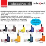 Isomars Technoart Technical Drawing Pen Ink, waterproof (black) - Image 2