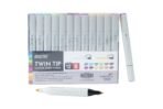 BRUSTRO Twin Tip Alcohol Based Marker Set of 12 - Basic B